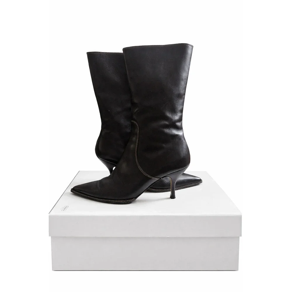 Women's Coach Sammi Calf Leather Boots 9.5 Medium width